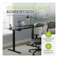 Juskys Höhenverstellbarer Schreibtisch Office Stand 120x60cm - elektrisch, Memory-Funktion - Schwarz