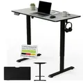 Juskys Höhenverstellbarer Schreibtisch 120x60cm - Elektrisch stufenlos verstellbar Bürotisch Sitz- & Stehtisch Speicherplatz Memory-Funktion - Sc... - Schwarz