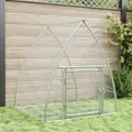 vidaXL Hasenstall Silbern 100x105x120 cm Verzinkter Stahl DE