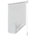 ROOMY Thermo-Rollo Klemmfix ohne Bohren Verdunkelungsrollo mit Montageschiene Hitzeschutzrollo Sichtschutz Weiß, 45 cm x 150 cm (B x L)