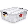 KONZEPT Aufbewahrungsbox 7 L mit Deckel – transparente Kunststoffbox, stapelbar, BPA-frei, verstärkter Boden, robuste Verschlussclips – ideal für Küche & Haushalt