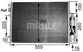 MAHLE AC 303 000S Kondensator, Klimaanlage für NISSAN KUBISTAR Kasten (X76)