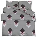 vidaXL Bettwäsche-Set Grau 200x220 cm Baumwolle
