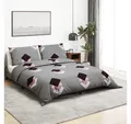 vidaXL Bettbezug vidaXL Bettwäsche-Set Grau 200x220 cm Baumwolle