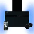 KKT KOLBE  Dunstabzugshaube 60 cm 782 cbm/h Kopffreie Wandhaube Edelstahl schwarzes Glas WLAN RGBW-LED-Beleuchtung SensorTouch Bedienung STYLE6... - Schwarz