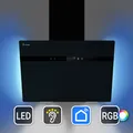 Dunstabzugshaube 60cm Abluft Umluft Kopffrei Wandhauben schwarz Smart WLAN App