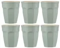 6er Set Cafe Latte Becher Mynte Green Tea grün für 200ml Steingut Ib Laursen