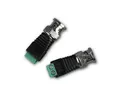 Blanko Rundstecker 2er Set BNC-Stecker Adapter auf Schraubanschluss