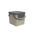 Rotho Müllsystem "Albula", Klappdeckel, 40 l, Kunststoff - beige