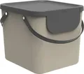 Rotho Mülltrennsystem 40L Albula - Mülleimer 40,0 x 35,8 x 34,0 cm - Abfalleimer Kunststoff mit Griffen - Müllbehälter mit Deckel und Aufklebern