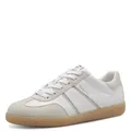 Tamaris Damen Low-Top Sneaker, Frauen Sneaker,Wechselfußbett,schnürschuhe,schnürer,Business,Freizeit,wortmann,sportlich,White Comb,36 EU