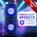 Reflexion PS20BT Jumbo DJ Karaoke PA-Anlage Party-Lautsprecher (1200 W, Bluetooth, Radio, USB, AUX, blinkende Lichteffekte)