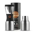 Asobu Unisex Coldbrew tragbare Kaltbrüh-Kaffeemaschine mit einer vakuumisolierten 1 l Edelstahl-Trinkflasche, mehrfarbig, Silber