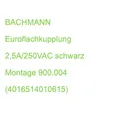 BACHMANN Euroflachkupplung 2,5A/250VAC schwarz Montage 900.004 (4016514010615)