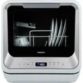 MEDION Mini Geschirrspüler DWT20 (Tischgeschirrspüler, Spülmaschine, 2 Maßgedecke, funktioniert mit/ohne Wasseranschluss, 6 Reinigungsprogramme... - Silber