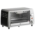 HOMCOM Minibackofen Elektroherd, 36,5x26x22 cm Silber, Silber