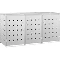 vidaXL Mülltonnenbox für 3 Tonnen 240 L Edelstahl - Silber