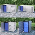 Mülltonnenbox Doppelbox Mülltonnenverkleidung Mülltonne 240L Gartenbox Edelstahl