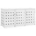 Mülltonnenbox 3 Tonnen 240 L Edelstahl 207 x 77,5 x 115 cm Mülltonnenverkleidung