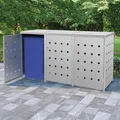 Mülltonnenbox Müllbox Mülltonnenverkleidung Mülltonne Gartenbox Edelstahl vidaXL