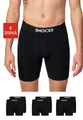 SNOCKS Boxershorts Enge Unterhosen mit längerem Bein Herren Männer (6-St., 6 Stück) aus Bio-Baumwolle, ohne kratzenden Zettel, bequem durch längeres Bein