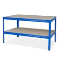 BRB Packtisch/Werkbank, BxTxH 1500 x 600 x 900 mm, Tragkraft 350 kg/Boden, blau