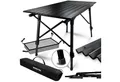 Goods+Gadgets Campingtisch Aluminium Campingtisch – Leicht, faltbar & wetterfest mit Tragetasche (Klappbarer Multifunktionstisch, mit aufrollbarer Tischplatte), & Tragetasche