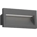 ledscom.de LED Wandeinbauleuchte NOLA, Downlight für außen, IP54, anthrazit matt, 140 x 70mm, warmweiß