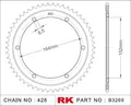 Rk chain wheel 428 55z steel silver