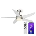 Klarstein Bolero 2-in-1-Deckenventilator 132cm Leuchte 55W Fernbedienung App-Steuerung 2 Laufrichtungen 10046082