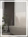 HOMCOM Badspiegel Dimmbar Badezimmerspiegel, Lichtspiegel mit Touchschalter IP44