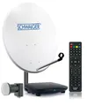 Schwaiger SAT8240HD SAT-Antenne (72 cm, Stahl, Twin LNB, hellgrau)