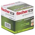 FISCHER Universaldübel UX GREEN 12 x 70, je 18 nachhaltige Dübel, Allzweckdübel aus nachwachsenden Rohstoffen, ohne Rand für optimalen Halt in Beton, Gipskarton, Kalksand-Lochstein uvm.