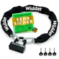 Widder Titan-Stahl [Level 15] Kettenschloss mit 4 Schlüssel - 115cm lang & 11mm massiv - für Motorrad Moped e Roller e Bike Fahrrad e Scooter Schloss - Motorradschloss & Fahrradschloss hohe Sicherheit