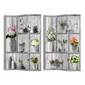 HTI-Line Paravent Flora Sichtschutz Spanische Wand Raumteiler