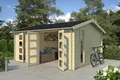 Gartenhaus Holz 28mm CARROZ, 476x380cm 28mm Wände inkl. Doppeltür und Fenster