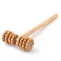 Tuuli Accessories Anti Cellulite Massage Massagegerät Massageroller mit Griff Roller Maderotherapie T-Form aus Holz 37 x 13 cm
