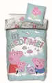 SkyBrands Bettwäsche Peppa Wutz "Bedtime" - Bettwäsche-Set, 135x200 & 80x80, Peppa Pig, Baumwolle, 100% Baumwolle
