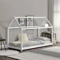 Kinderbett Netstal 80x160 cm Holz Weiß [en.casa]