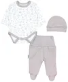 TupTam Langarmbody Baby Mädchen Jungen Bekleidungsset Langarmbody Hose Mütze mit Spruch