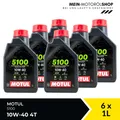 Motul 5100 10W-40 4T JASO MA-2 API SP Motorrad Motoröl 6x1 Liter = 6 Liter
