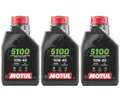 MOTUL 5100 4T 10W-40 Motoröl 3x1 Liter 4 Takt Motorrad Öl ESTER API SP JASO MA2