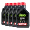 MOTUL 5100 SAE 10W-40 4T Motorradöl JASO MA2, API SM, API SL, 5x1 Liter
