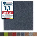 Teppichfliesen Moscow Selbstliegend Bodenbelag Büro Hotel & Wohnraum pflegeleicht 50x50 cm Blau - Blau