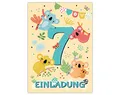 12 Einladungskarten zum 7. Kindergeburtstag siebte Geburtstag Mädchen Jungen Koala