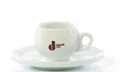 danesi Espressotasse mit Untertasse  - weiß mit Logo