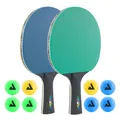 JOOLA Tischtennis Set Colorato 2 Tischtennisschläger 8 bunte Bälle TT PingPong