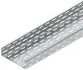 Niedax RLC 60.400 Kabelrinne, 60x400x3000mm, t=1,0 mm, gelocht, durchgängige Sicken, Stahl, bandverzinkt, mit Verbinder