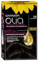 Garnier Olia Dauerhafte Haarfarbe ohne Ammoniak, Mit pflegenden und natürlichen Ölen, Vollständige Grauhaarabdeckung, Permanente Coloration, Nr. 3.0 Dunkelbraun, 1er pack