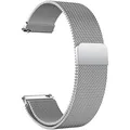 Uhrenarmband Edelstahl, Magnetverschluss, Smartwatch, Damen Herren, Silber, 22mm